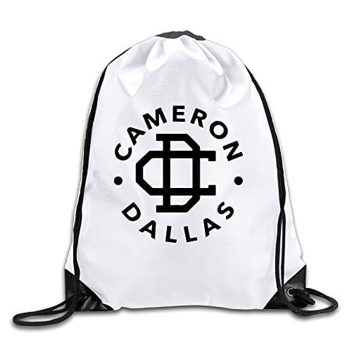 2016 Cameron Dallas Slogan Logo Drawstring Tote Backpack Canvas Bag