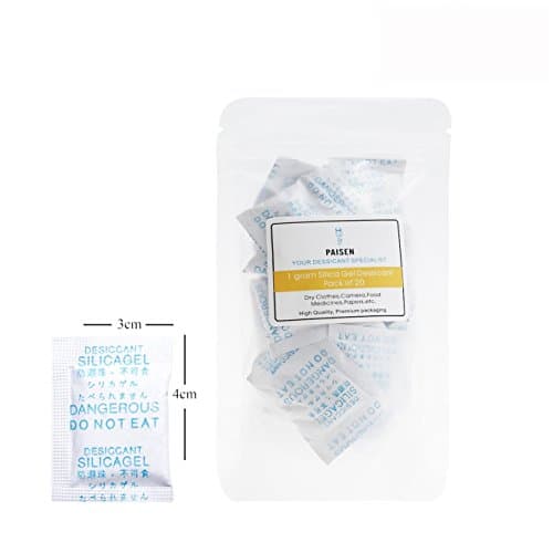(20 Packs) 1 gram silica gel dessicant packets,drying Desiccant beads,wardrobe,kitchen,electronic parts moistrue-proof dehumidifier