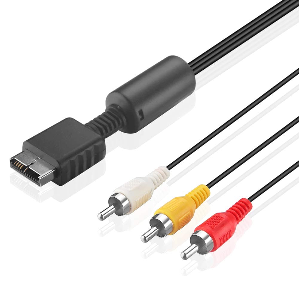 URWOOW RCA AV Composite Cable for PS1 PS2 PS3 for Sony Playstation 1 Playstation 2 Playstation 3