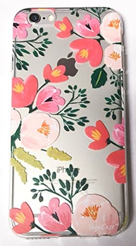 IPhone 5c Case, YogaCase InTrends Silicone Back Protective Cover (Paper Peonies Flowers)