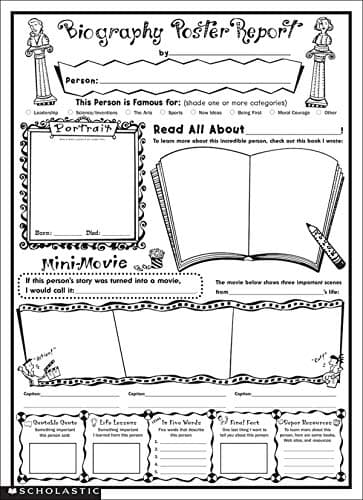 Instant Personal Poster Sets: Biography Report: 30 Big Write-And-Read Learning Posters Ready for Kids to Personalize and Display with Pride! Misc. Supplies – 1 Jan. 2002