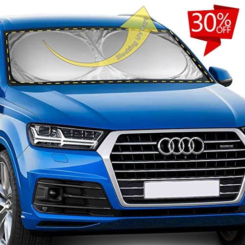 JClover Car Windshield Sunshade Blocks UV Rays Sun Protection - Auto Window Screen Visor Heat Blocker - Cool Free Sun Shade Universal Fit for Car, SUV (Standard)