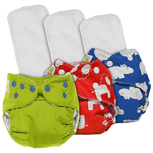 Diaper Safari Pocket Diaper - Snap - Boy 3 Pack