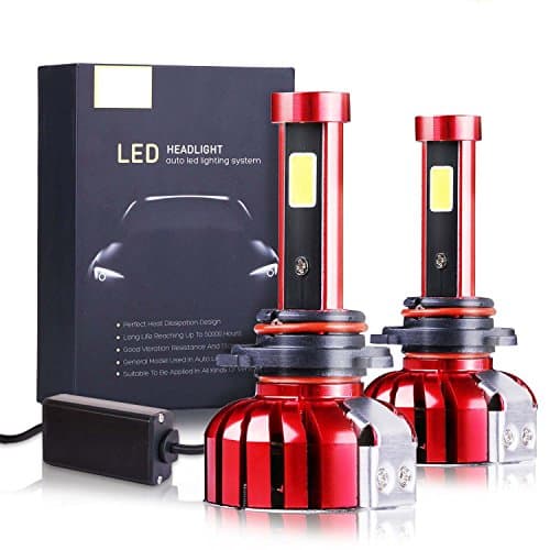 9005 (HB3, H10) LED Headlight Bulbs All-in-One Conversion Kit, 80W/ 8000 Lumens/ 6000K Cool White, 2 Pcs of Automotive COB LED Headlights Bulbs, 2 Yr Warranty