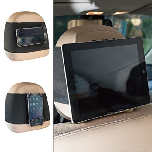 Universal Tablet Car Seat/Headrest Mount/Cradle/Holder for iPad Mini|iPhone| Kindle Fire| Samsung Galaxy| Nexus| LG| Huawei| Honor| HTC| Smartphone Holder.