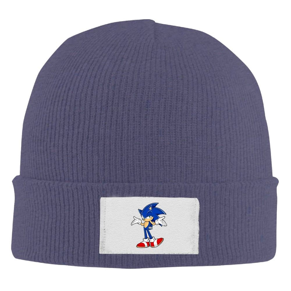 Sonic The Hedgehog Funny Winter Elastic Warm Keeping Hat One Size Black
