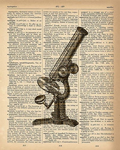 Sunshine Mountain Tees Dictionary Print - Microscope Science Upcycled Vintage Dictionary Page Poster - Size 8x10
