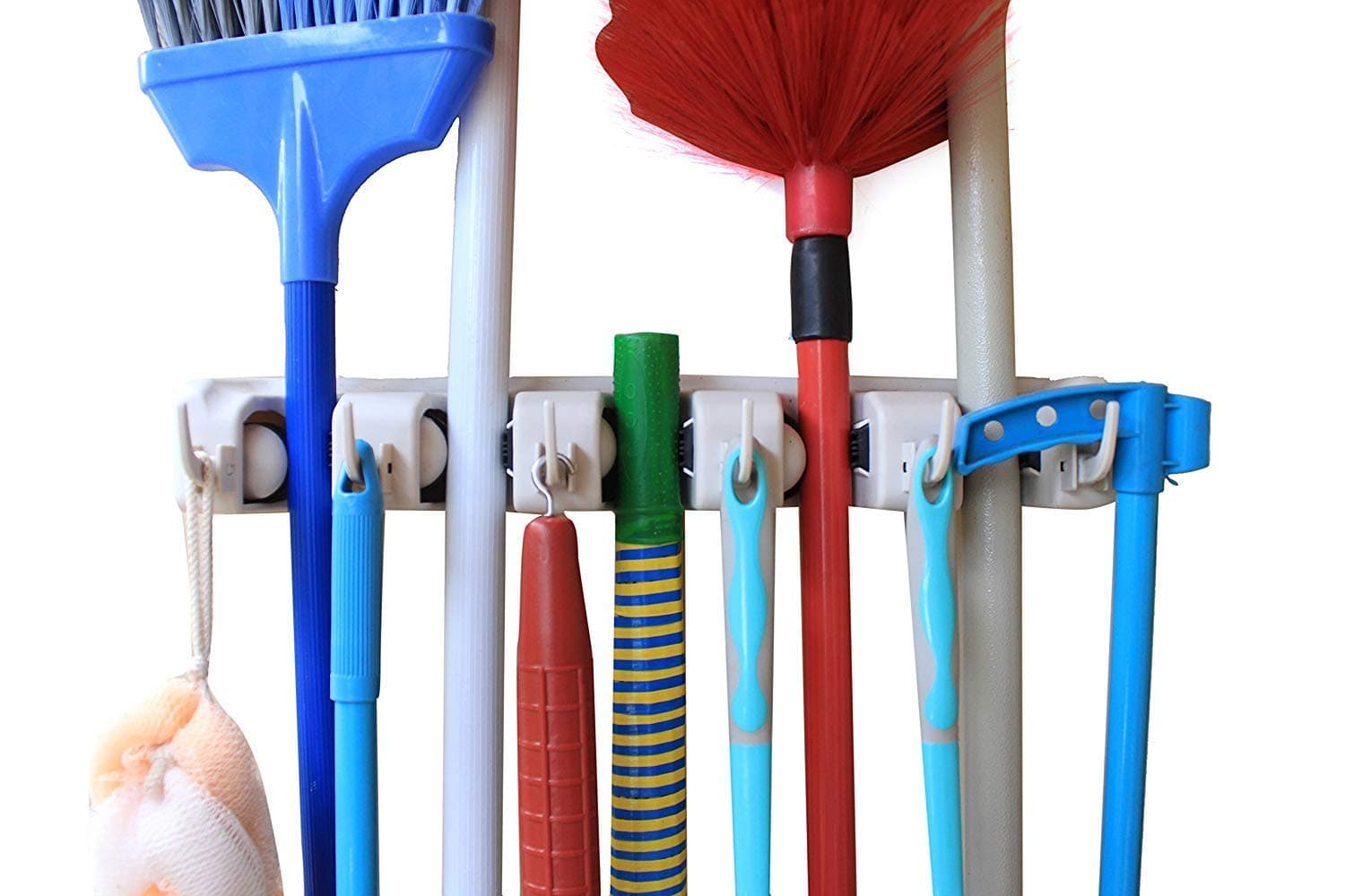 Robust Deer Mop and Broom Holder, Wall Mounted Garden Tool Storage Tool Rack Storage & Organization for Your Home, Closet, Garage and Shed (4P)