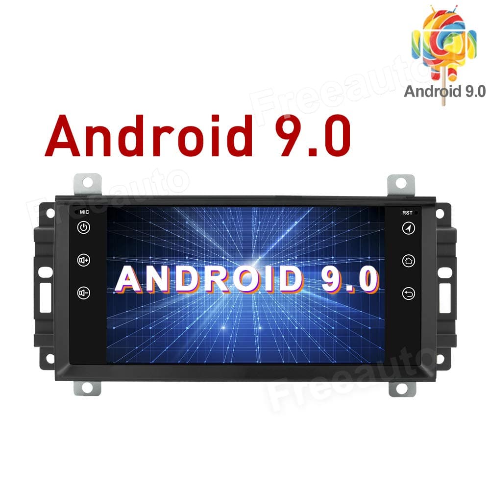Free Auto Android 9.0 Car Stereo GPS DVD Player for Jeep Wrangler JK Head Unit Single Din 9" Touch Screen Indash Radio Navigation