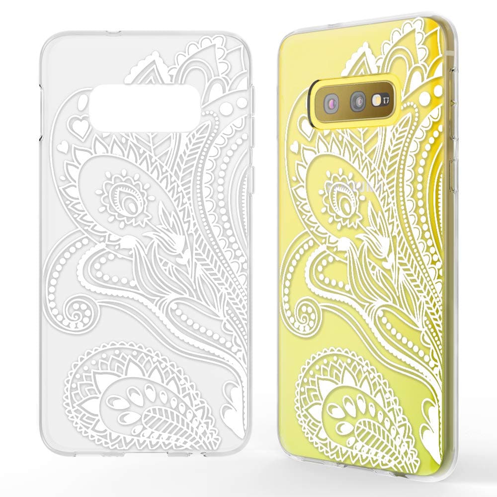 NALIA Pattern Case compatible with Samsung Galaxy S10e, Ultra-Thin Silicone Motif Design Phone Cover Protector Soft Skin, Slim Shockproof Gel Bumper Protective Backcover, Designs:Artificial Flowers
