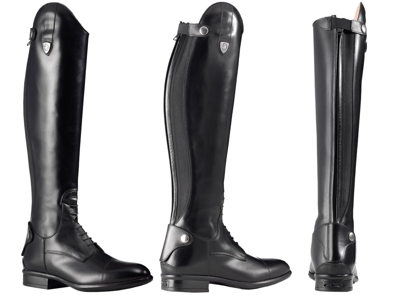 Boxer Laced Long Riding Tall Boots, M calf size