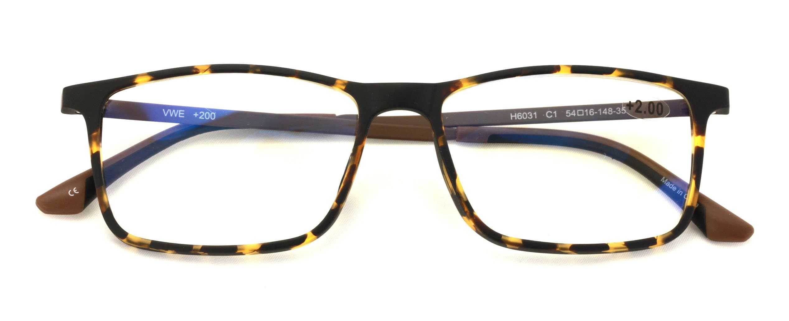 TR90 /w Flexible Titanium B Rectangle Reading Glasses - AR Anti-Reflective Coating - Computer