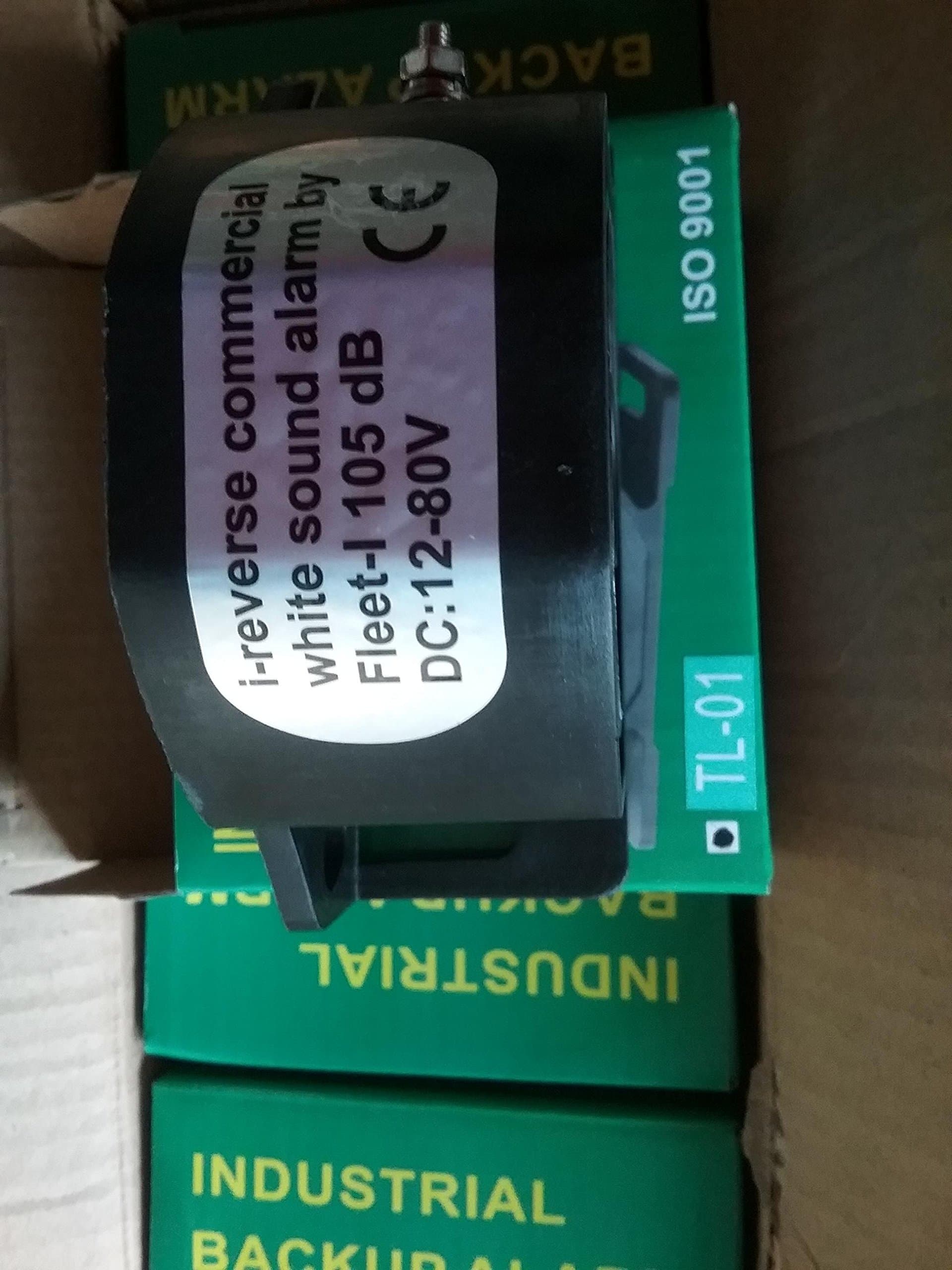 i-Reverse Commercial Sweeper Sound Reverse-Backup Alarm 102 db. OSHA approved 12v-80v White Noise-Not Beep Beep