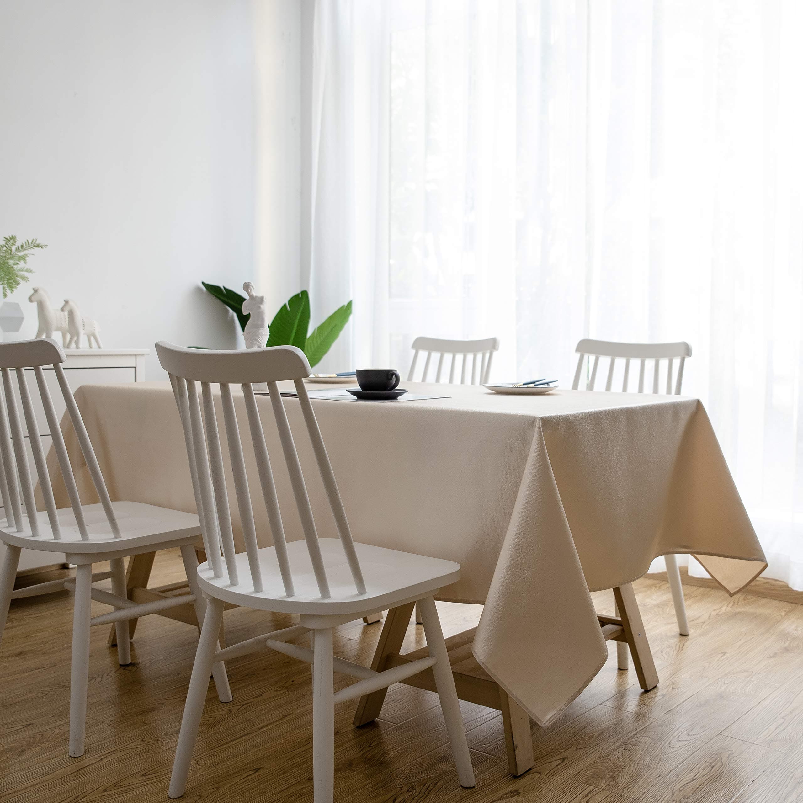 Aquazolax Gorgeous Decorative Jacqurd Weighted Tablecloth Rectangular Table Covers for Thanksgiving Wedding Anniversary Events Decor, 60 x 120 inches in Pink