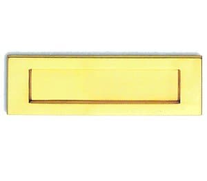 OriginalForgery Large Solid Polished Brass Victorian Style Letter Plate/Flap (PB04E)