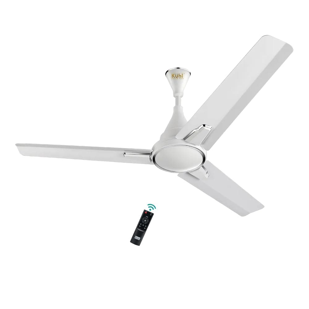 KUHL Prima A1 900 mm BLDC 65% Power Saving BLDC Ceiling Fan With Remote | BEE 5 Star Rated & ISI Marked | High Air Flow | 5 Year Warranty | White