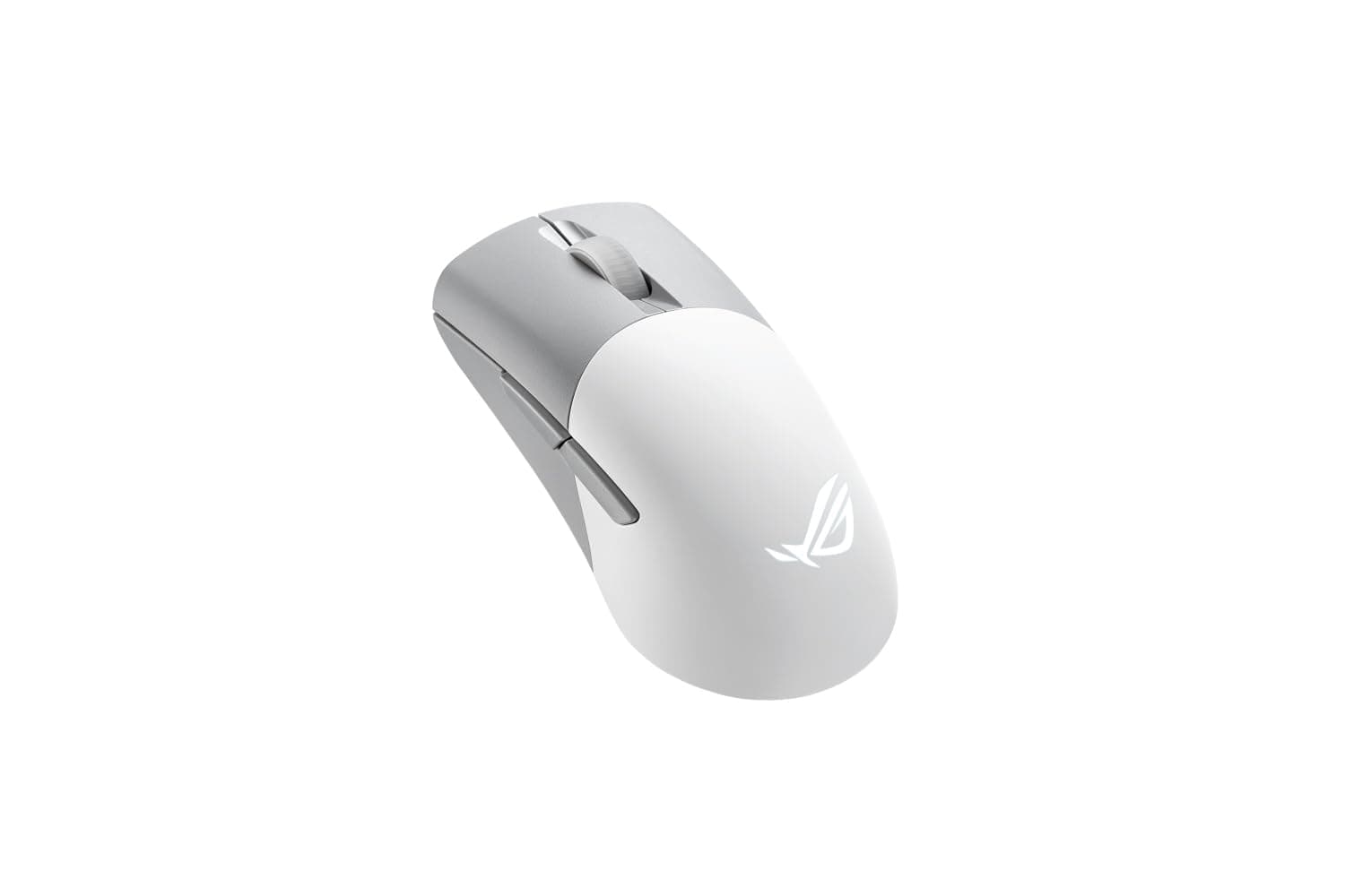 – ROG Keris Wireless AimPoint Gaming Mouse, Tri-mode connectivity (2.4GHz RF, Bluetooth, Wired), 36000 DPI sensor, 5 programmable buttons, ROG SpeedNova, Replaceable switches, Paracord cable, White