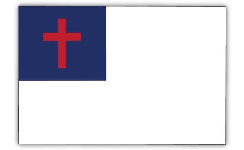 COOLHUBCAPS Christian Flag Reflective Decal