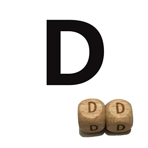 Beech Alphabet Letter Beads 100pc 12mm Square Shape Beech Wood Letter Beads Necklace Accessory DIY Jewelry Beads (D 100pcs)