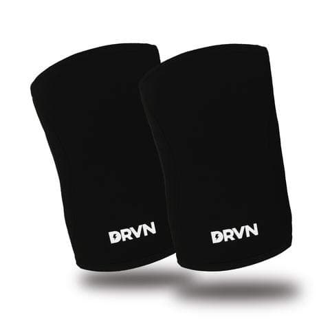 DRVN Crossfit Knee Sleeves Protective and Preventative Knee Support, Compression for Weightlifting – 7mm (2 Pack)