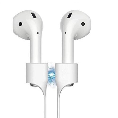 Anti-Lost Magnetic Strap Silicone Cable String for Apple Wireless Earphones 1/2/ Pro / 3rd Gen - White