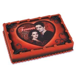 BAKERYHeart Twilight Breaking Dawn Edible Icing Art Cake Image