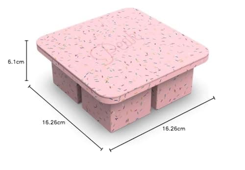 W&P Wp Kc-Sp Peak Extra Large Cube Silicone Ice Tray, Bpa Free, Dishwasher Safe, Single, Speckled Pink
