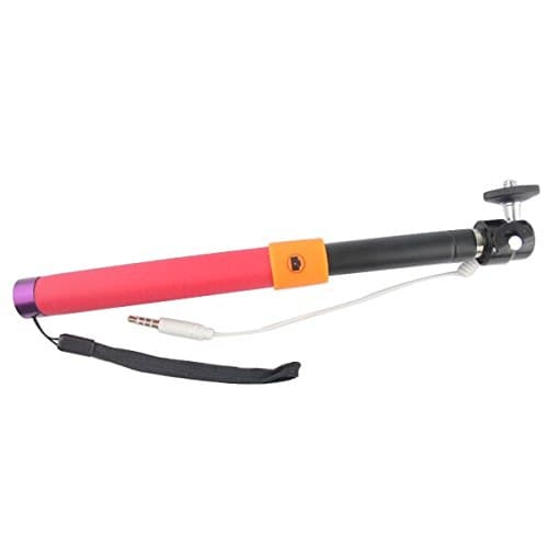 Selfie Stick with Wired, Battery Free, Bluetooth Free Shutter. Best Lightweight Monopod with Cell Phone Clip Holder. For Apple IOS, Samsung & Android. Extendable Selfy Pole with Cable, Non Slip Foam Handle and Safety Wrist Strap. #1 Perfect Gadget for Your Smartphone & Great Gift Inspiration For Him Or Her Under $20.