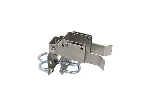 Chain Link Residential Arm Double Gate Latch Latches Two Gates Together Without The Need of a Drop Rod Chain Link Double Gate Latch for 1-3/8" Gate Frames Double Sided Lockable Gate Latch