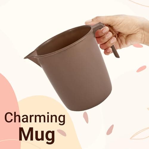 Kuber Industries Set of 9 Bathroom Combo Set | Bathware Set | Bathing Set | 3 Piece Tub-3 Piece Bucket & 3 Piece Mug Combo Set for Bathroom | Bathroom Accessories Set | Brown