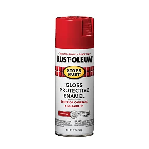 Rust-Oleum 7762830 Stops Rust Protective Enamel Spray Paint for Metal, Alloy and Wood (Gloss Sunrise Red - 340 Grams)