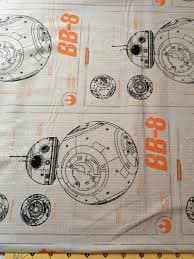 1 Yard - Star Wars"The Force Awakens BB-8 Specs" Cotton Fabric - Officially Licensed (Great for Quilting, Sewing, Craft Projects, Quilts, Throw Pillows & More) 1 Yard X 44" Wide