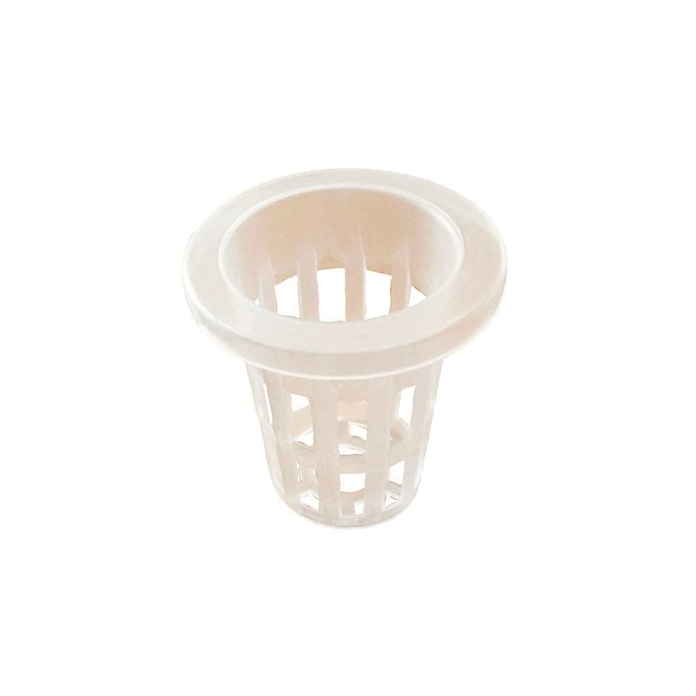 50PCS 1.75" Mesh Net Cup Pots Basket Hydroponics System Supplies Aquaponics Seed Growing Media White