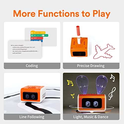 Matatalab Vincibot Scratch And Python Programming Robot For Kids (8-12 Years), Stem Educational Toy With Remote Control, Intelligent Ai Robot Gift For Boys/Girls, Ages 8+ - Orange