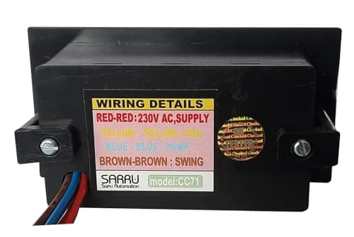 Sarru CC71 Air Cooler Remote Controller for 10 Steps Fan Motor Speed Regulation Max 300W, 6 Steps Water Pump Motor Settings, Swing Fan Motor ON/OFF, Sleep Mode, System ON/OFF Timer and Dual Display.