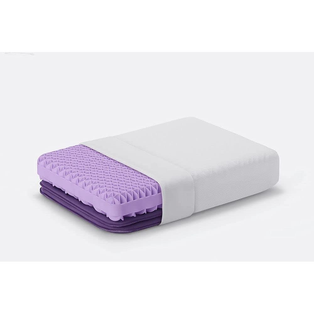 - Purple Pillow - GelFlex Grid, Cooling Ergonomic Support for Side, Back, Stomach Sleepers - Adjustable Boosters for Personalized Height, Firm Feeling, Standard Size - Ultra-Durable