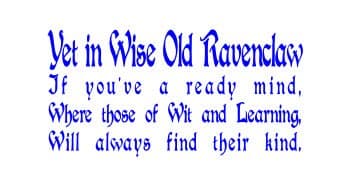 Wheeler3Designs Ravenclaw Vinyl Decal Blue