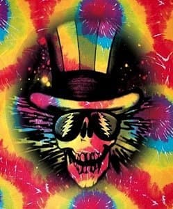 Grateful Dead "Uncle Sam US Blues" Tye Dye / Tie Dye Wall Hanging Tapestry 40" X 45"
