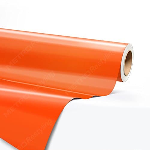 5ft x 2ft (10 Sq/ft) Hexis GLOSS ORANGE RED Vinyl Car Wrap Film | HX20165B
