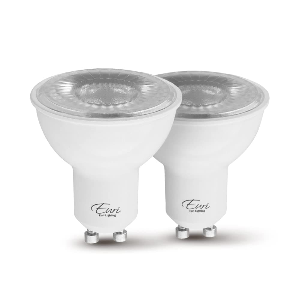 Euri Lighting EP16-7W5020eG-2 Dimmable LED PAR16, GU10 Base, 7W (50W Equal) 500lm, Warm White (2700K), 80CRI, 40° Angle, Damp Rated, UL, Energy Star, 3YR 25K HR WTY, One Count of 2