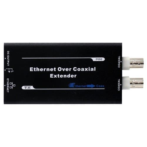 HDView Ethernet & Power Over Coax Adapter Converter, EoC PoC, BNC & RJ45 Jacks, Send Ethernet and PoE Power Signal 3200ft Over Coaxial Cable, Convert IP Cameras to Analog Cameras (Transmitter)