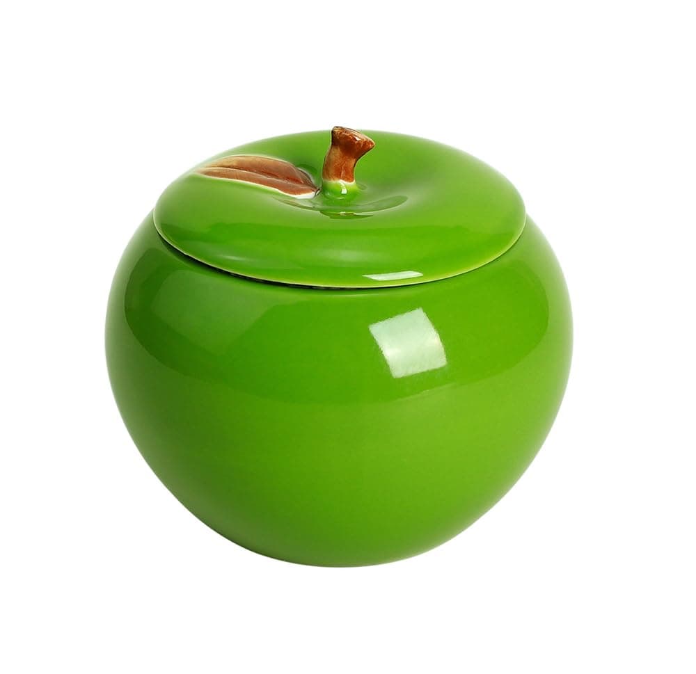 Ceramic Apple Shape Container Food Storage Jar with Lid