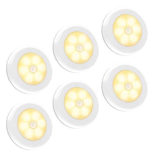 Motion Sensor Light, Iextreme Battery-Powered LED Night Light Step Lights Stair Closet Light Under-Cabinet Lighting Stick Anywhere Lamp Tap Light for Hallway, Cabinet, Closet, Stairs, Bathroom, 6PACK