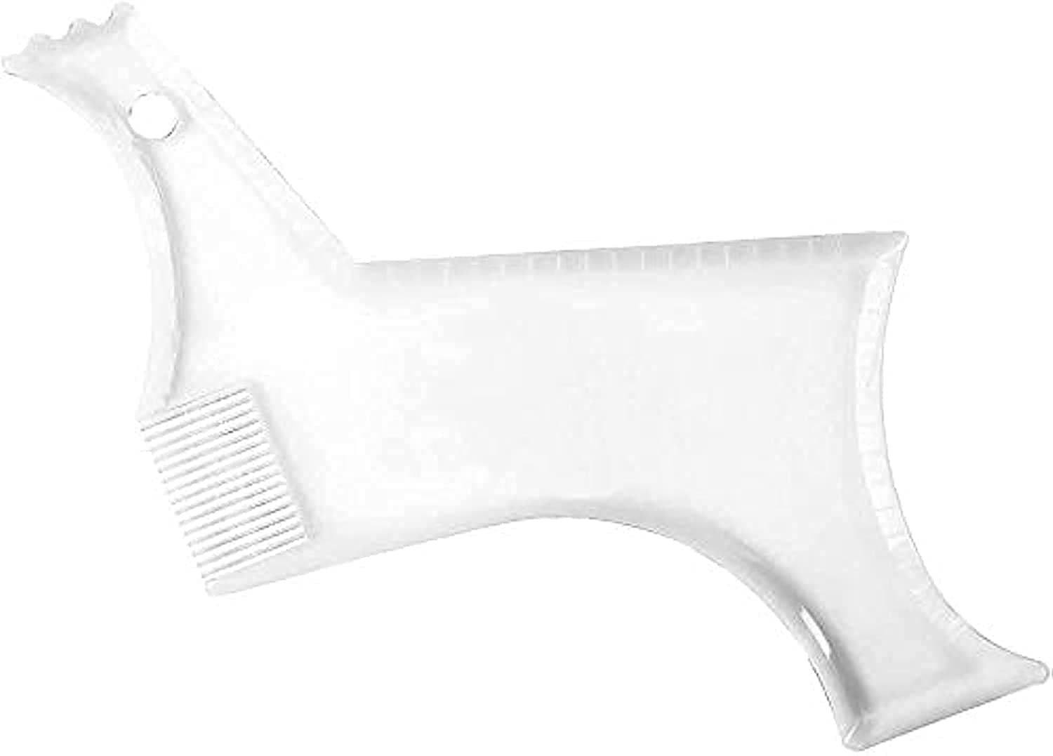 Beauenty Beard Guide Shaper Comb Tool Shaping Stencil With 4 Lines Precise Grooming Control and Transparent Moustache Comb