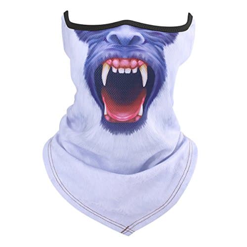ECYC Unisex 3D Prints Animal Pattern Half Face Mask Neck Gaiter Warmer Scarf for Outdoor Sports,Ape