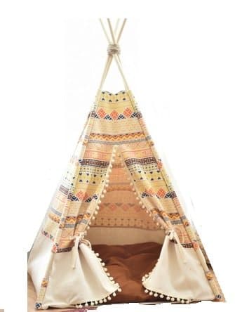 THAI Pet Teepee Handmade Size L TP032 Pet tepee, Dog tepee, Cat tepee, Cat bed, Dog bed, Dog tent, Cat tipi FREE pet toy for all purchase! Pet toy made from 100% cotton and handmade. It is for p