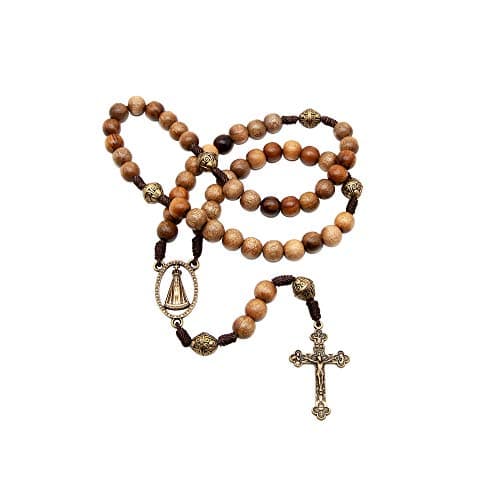 Intercession™ Our Father Sacred Handmade Solid Wood Rosary (Aparecida - Walnut)