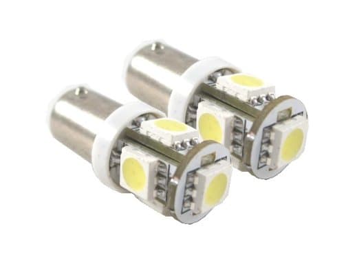 2pcs BA9 BA9s 5-SMD 12V Light LED bulbs 64113 1895 57 - White
