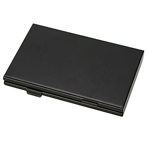 Aluminium Memory Card Storage Box Protecter Case. 4x for SD Card 8 x Micro SIM Card (Black)