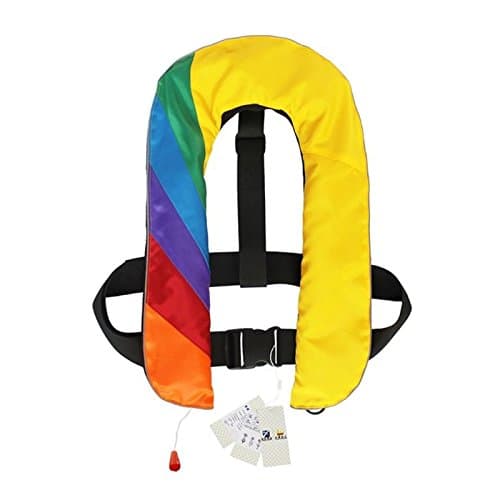Premium Quality Automatic/Manual Inflatable Life Jacket Lifejacket PFD Life Vest Inflate Survival Aid Lifesaving PFD Rainbow New